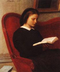 Henri Fantin-Latour The Reader(Marie Fantin-Latour,the Artist's Sister) Sweden oil painting art